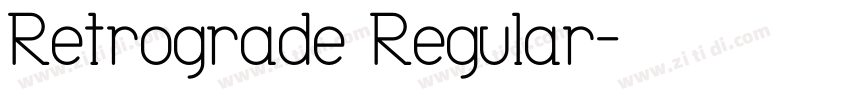 Retrograde Regular字体转换